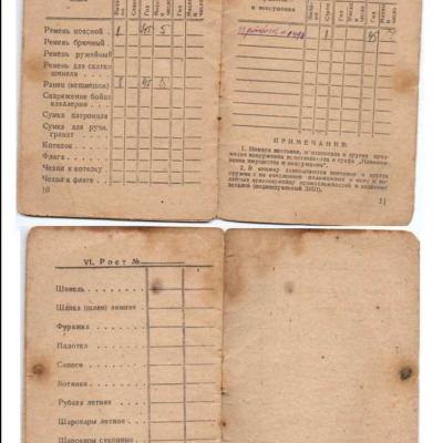 Красноармейская книжка стр.10-13