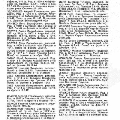 страница Книги Памяти Хабаровского края